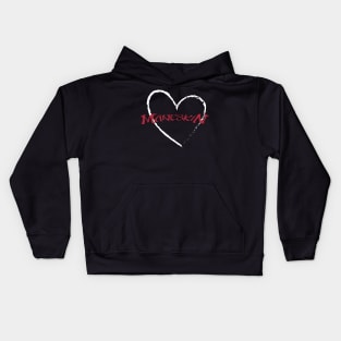 Maneskin in white heart Kids Hoodie